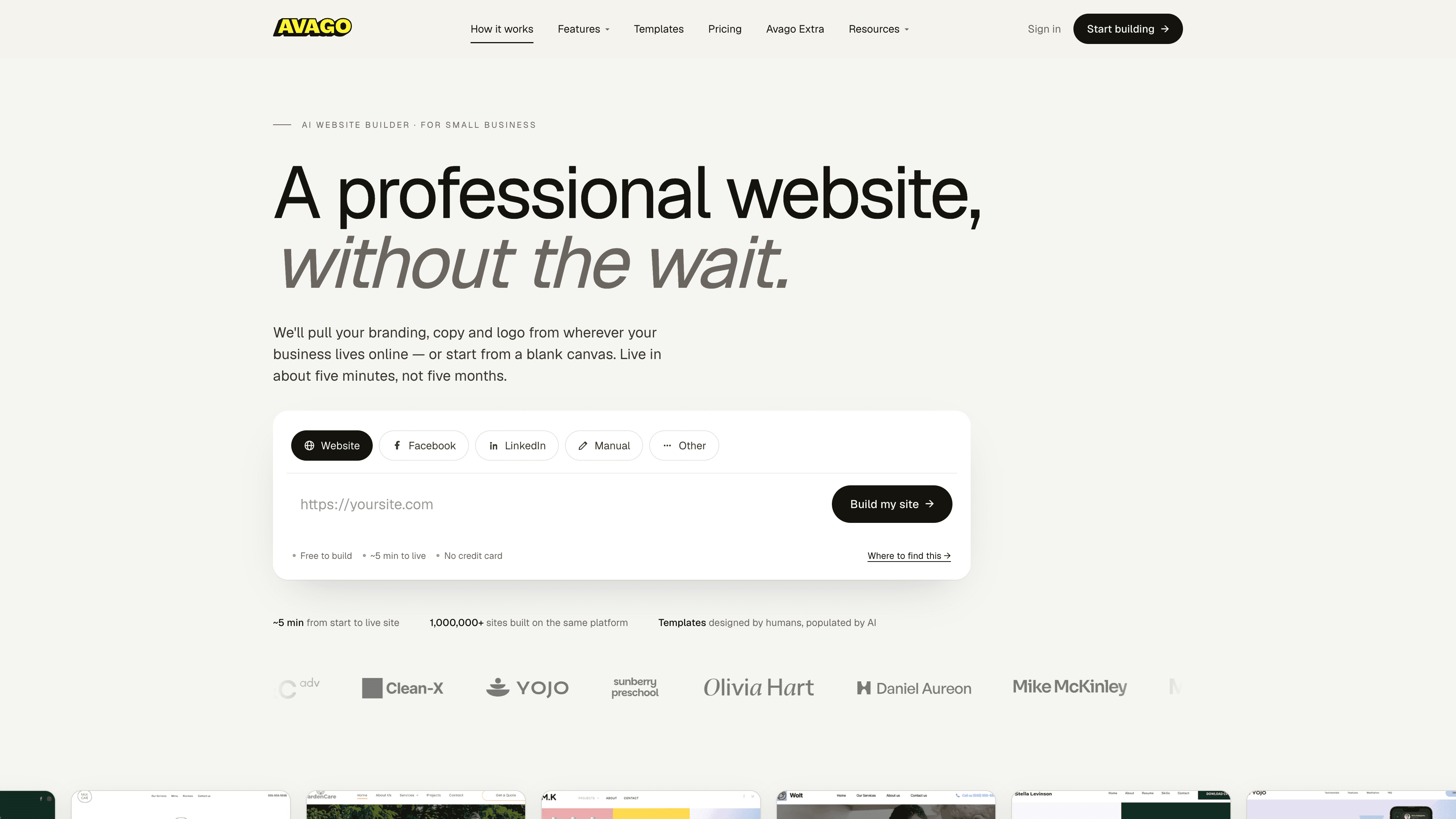 Avago website redesign — after