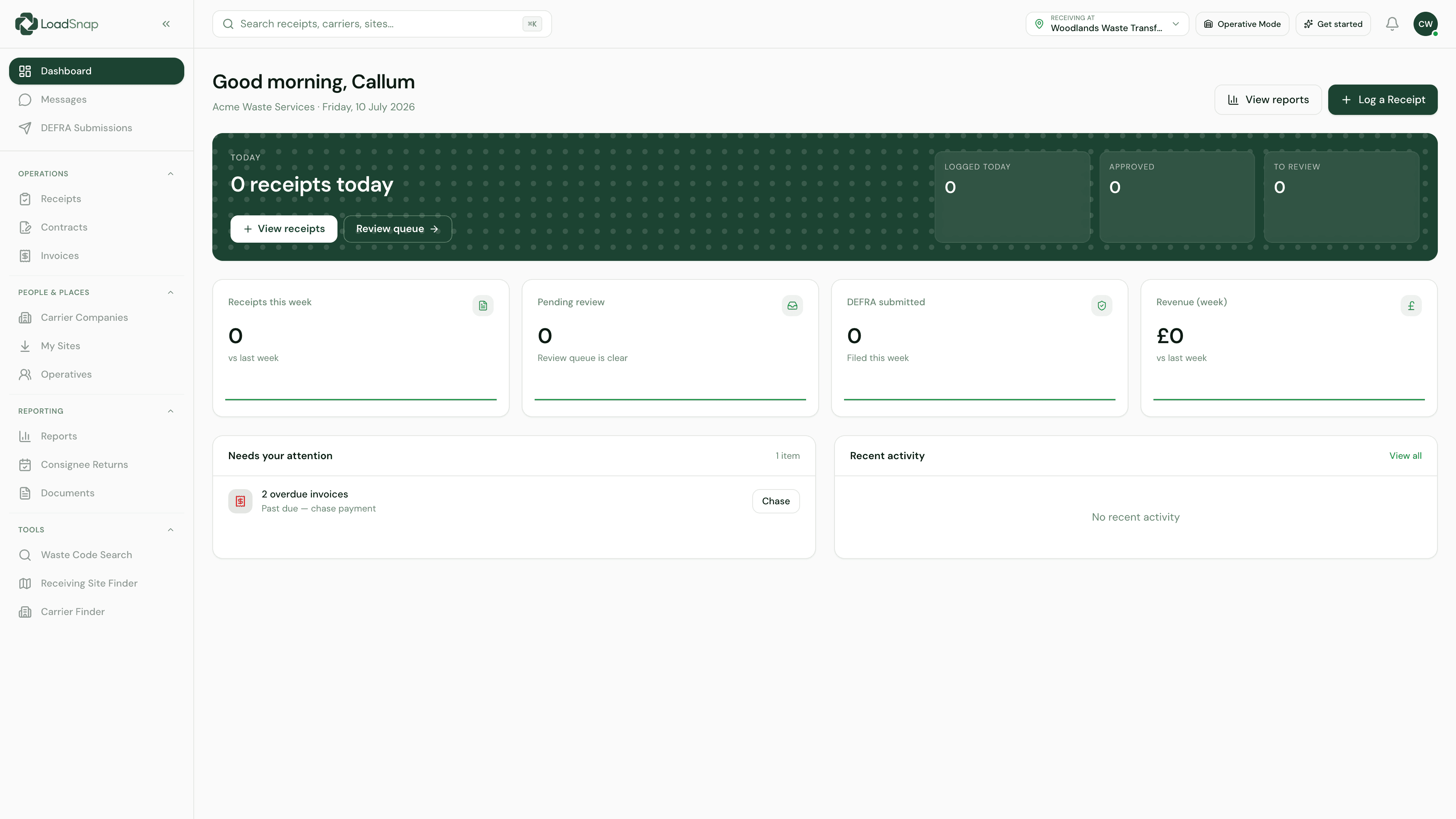 Product dashboard